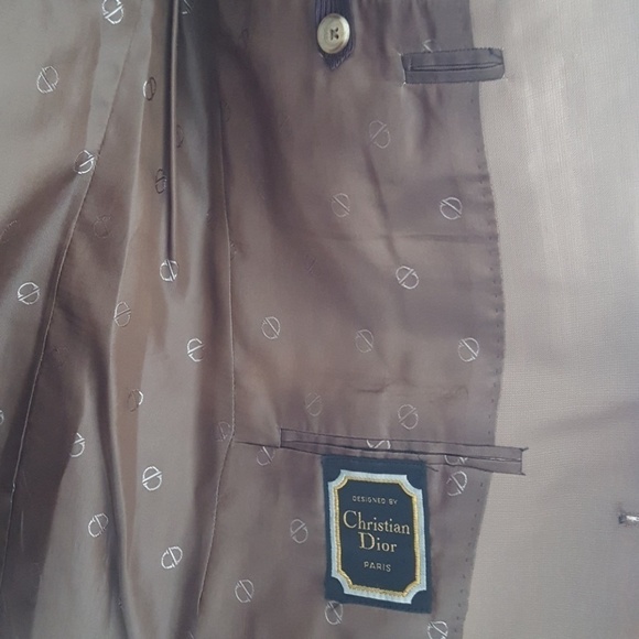 Hart Schaffner Marx By Christian Dior Brown Coat - Picture 6 of 6